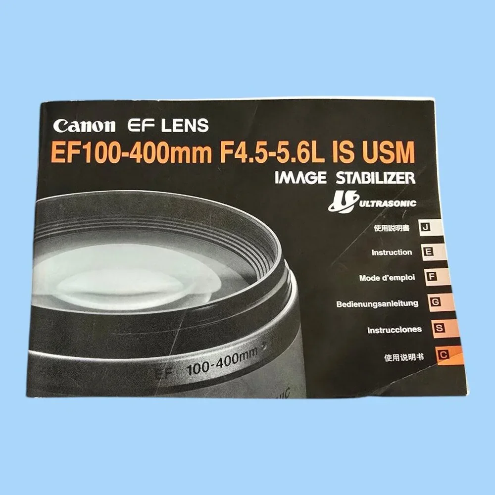 Set of 4 Canon EF Lens Instruction Manuals User Guides EF24-70, EF100, EF100-400